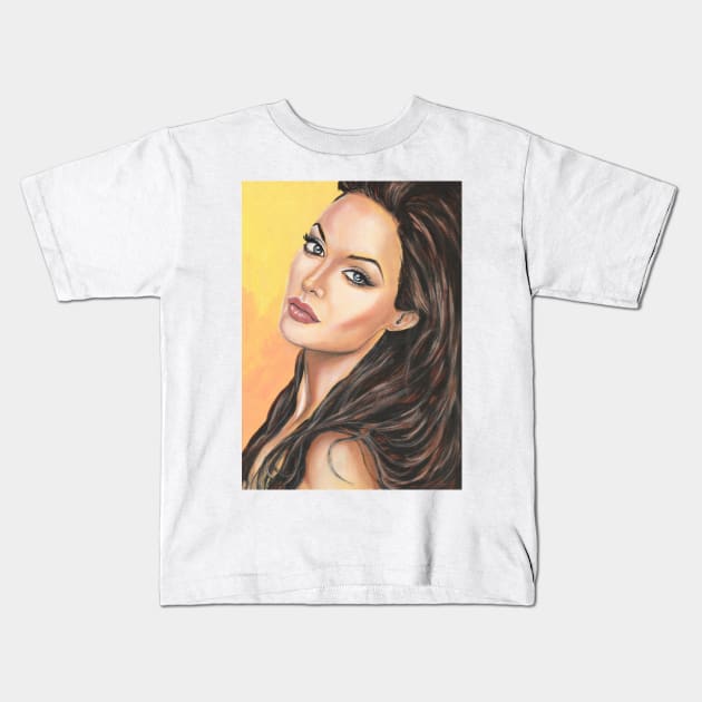 Angelina Jolie Kids T-Shirt by Svetlana Pelin